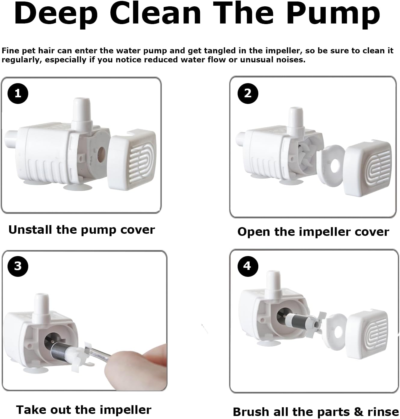 Cat Water Fountain, Stainless Steel Inside Ultra-Quiet Pump, 2L/67oz Automatic Dog Dispenser Water Bowl, Multiple Pets Water Fountain