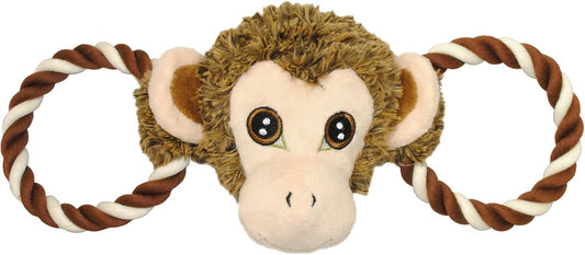 Jolly Pets Jolly Tug-a-Mal Monkey Tug/Squeak Toy, Medium