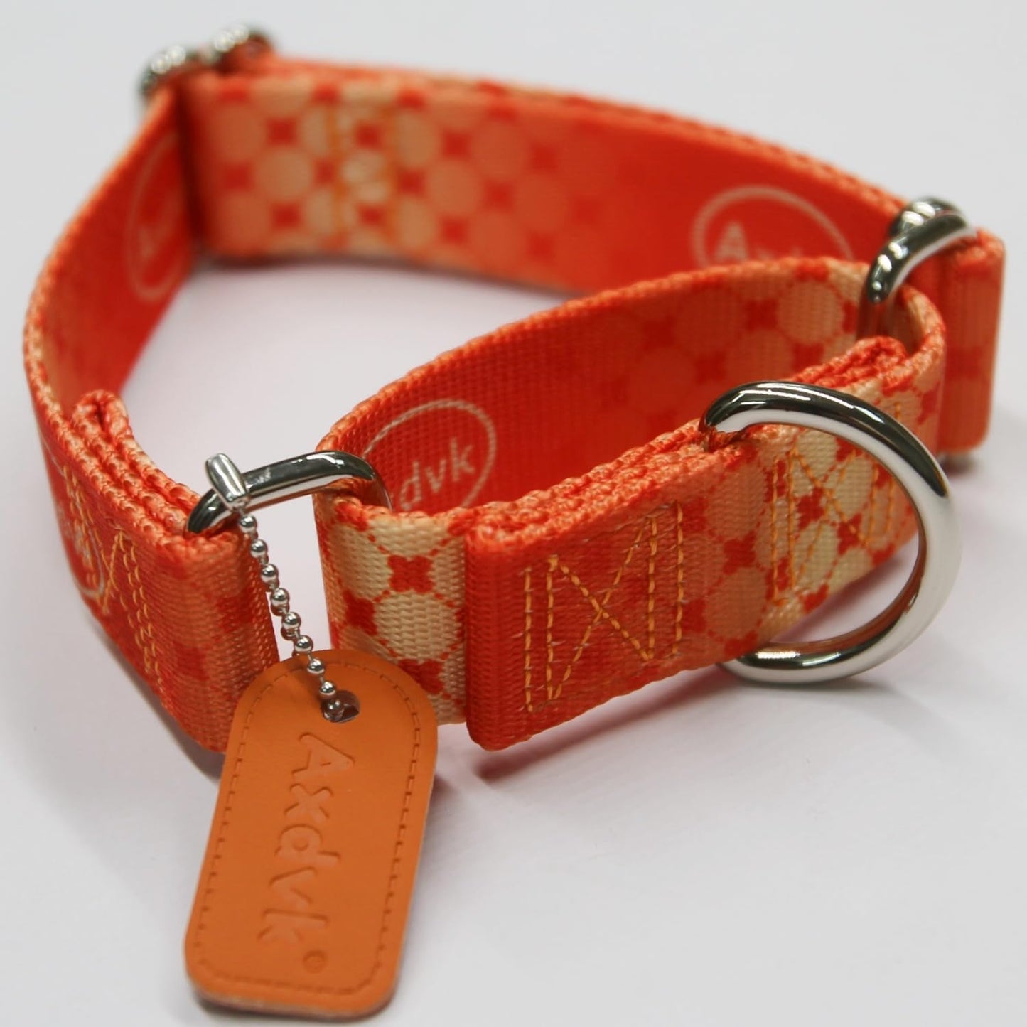 Martingale Dog Collar Colorful Gradient Fashionable - Anti-Escape Soft Durable Pets Collar for Walking Training Outdoor Daily Use -Medium,Aurora Fire