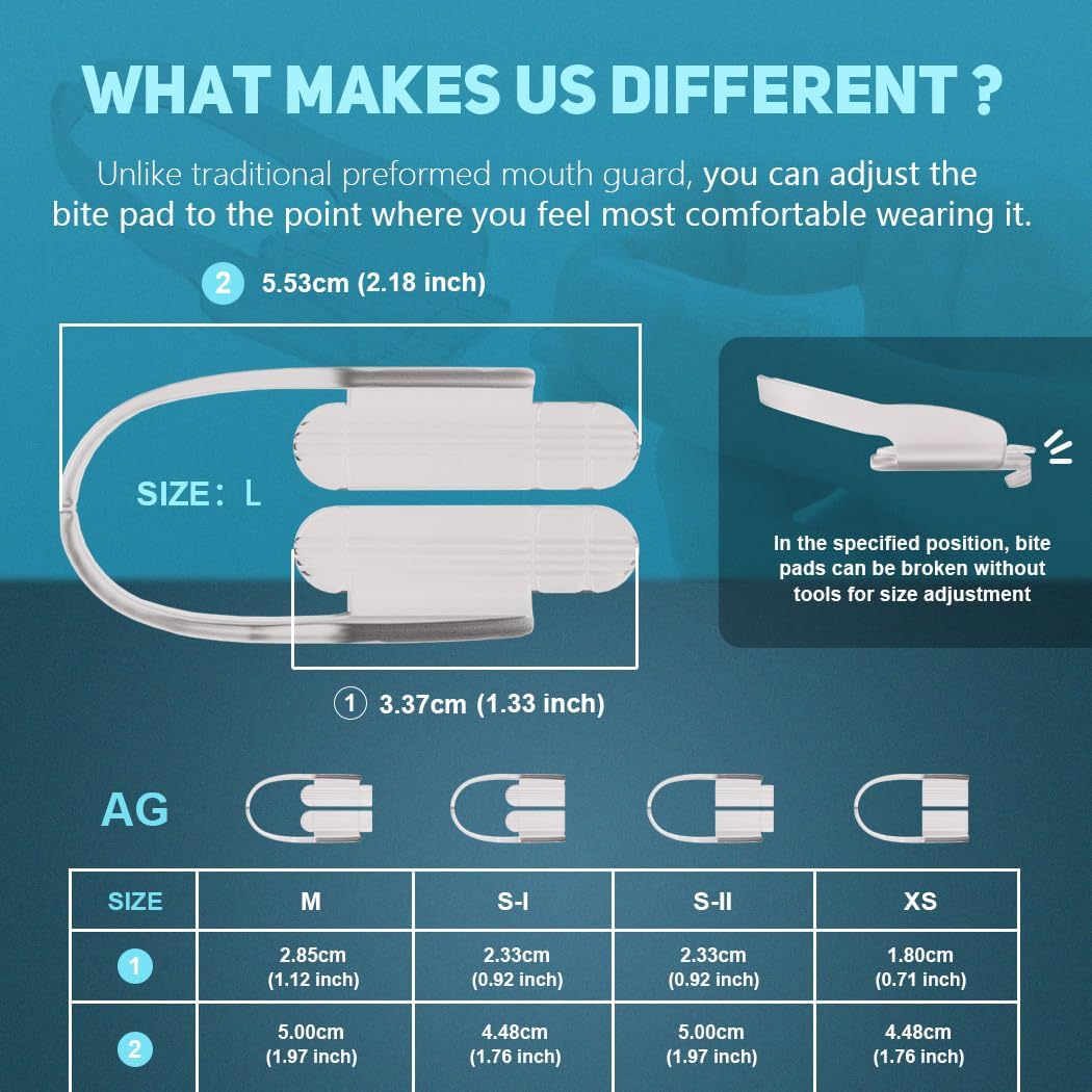 KOHEEL Adjustable Mouth Guard for Teeth Grinding and Clenching, Comfort-Fit Night Guard, One Size Fits All, Stop Bruxism Dental Guard (12 Count)