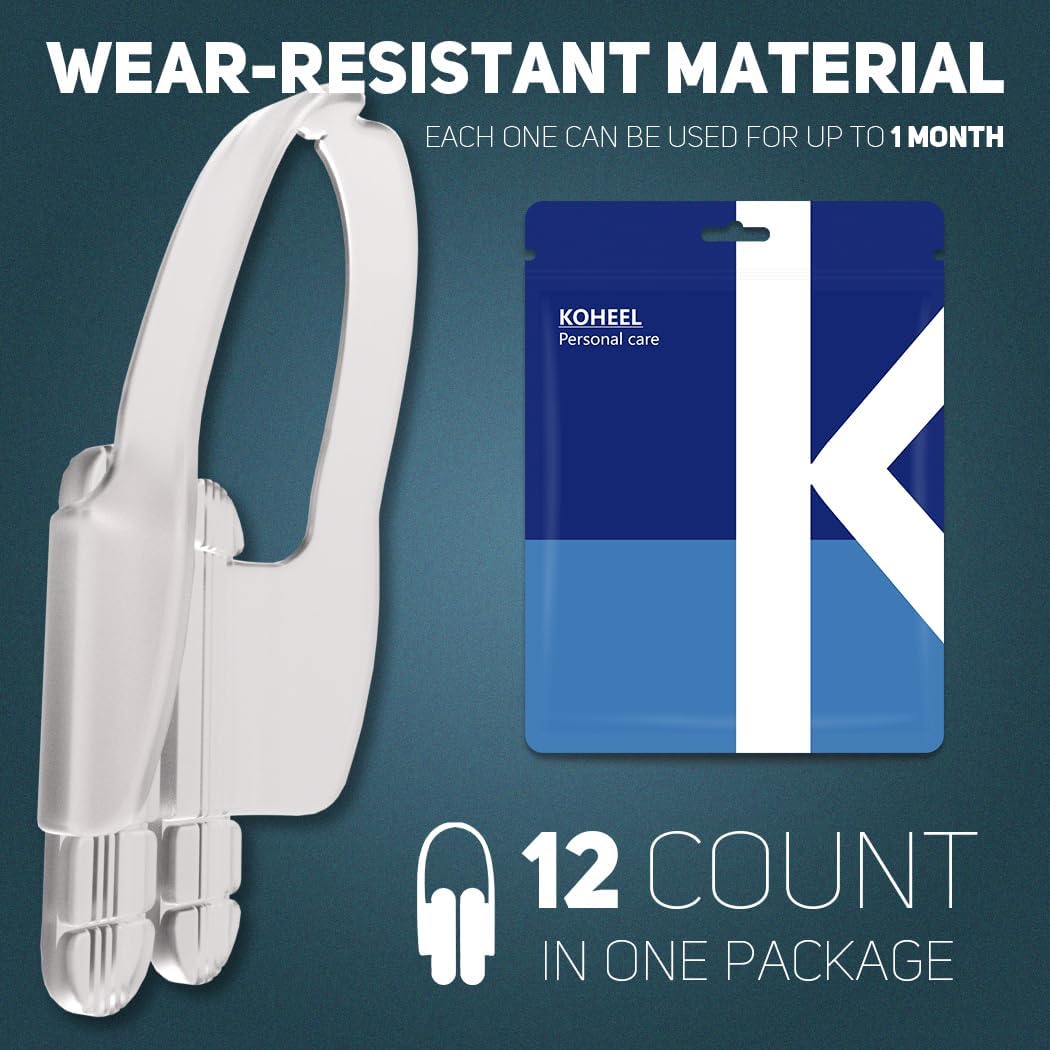 KOHEEL Adjustable Mouth Guard for Teeth Grinding and Clenching, Comfort-Fit Night Guard, One Size Fits All, Stop Bruxism Dental Guard (12 Count)