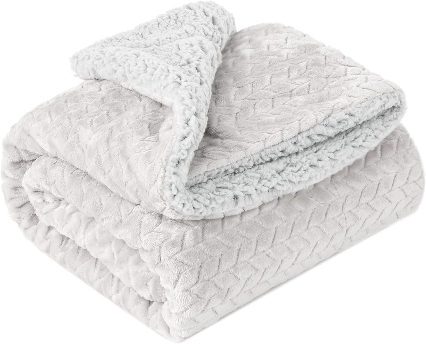 Fuzzy Blanket or Fluffy Blanket for Baby Girl or boy, Soft Warm Cozy Coral Fleece Toddler, Infant or Newborn Receiving Blanket for Crib, Stroller, Travel, Outdoor (32" x 40", MD-Milk)