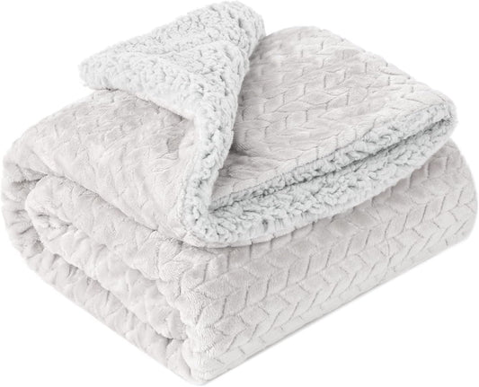 Fuzzy Blanket or Fluffy Blanket for Baby Girl or boy, Soft Warm Cozy Coral Fleece Toddler, Infant or Newborn Receiving Blanket for Crib, Stroller, Travel, Outdoor (40" x 48", MD-Milk)