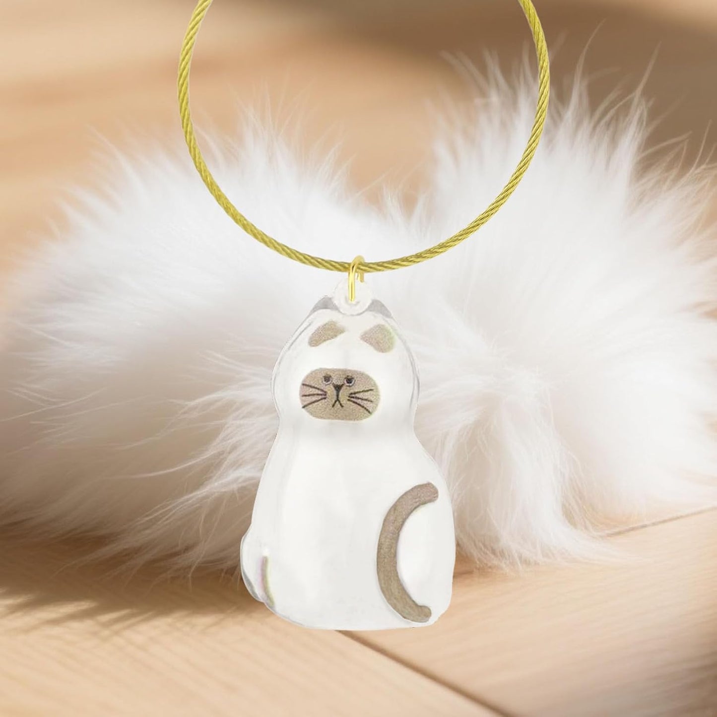 Cat Hair Keychain, 2Pcs Cat Hair Storage Bottle，Pet Fur Keepsake,Pet Hair Storage/Memorial Keychain,Cute Pet Memorial Gifts,[D Model]