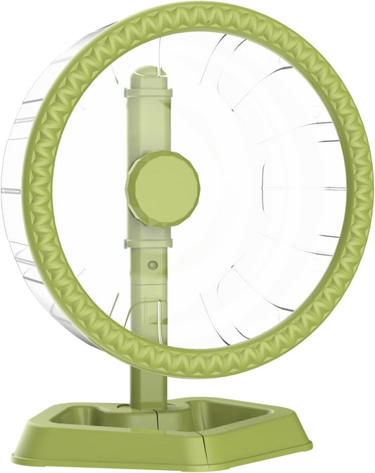 Hamster Exercise Wheels, Quiet Spinner Hamster Running Wheels with Adjustable Stand for Small Animals Dwarf Syrian Hedgehog Gerbils Mice (Green, Large(9.4 inch))