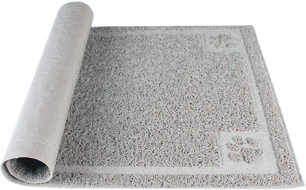 Darkyazi Pet Feeding Mat Large for Dogs and Cats,24"×36" Flexible and Easy to Clean Feeding Mat,Best for Non Slip Waterproof Feeding Mat (Gray Sand)