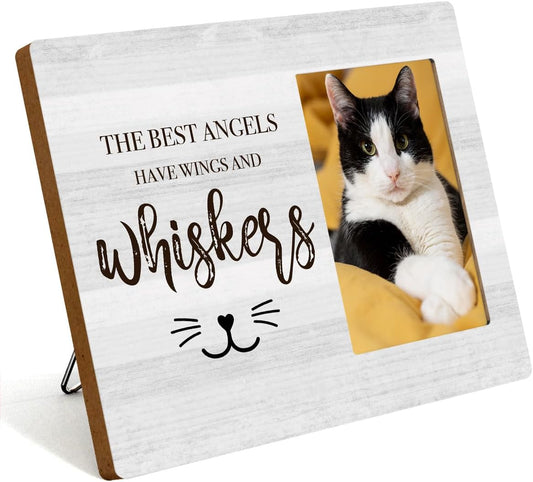 IAXIC Sympathy Memorial Photo Frame - Cat Loss Gifts to Honor & Remember, Grief Gifts for Women, Wall & Tabletop Decorations