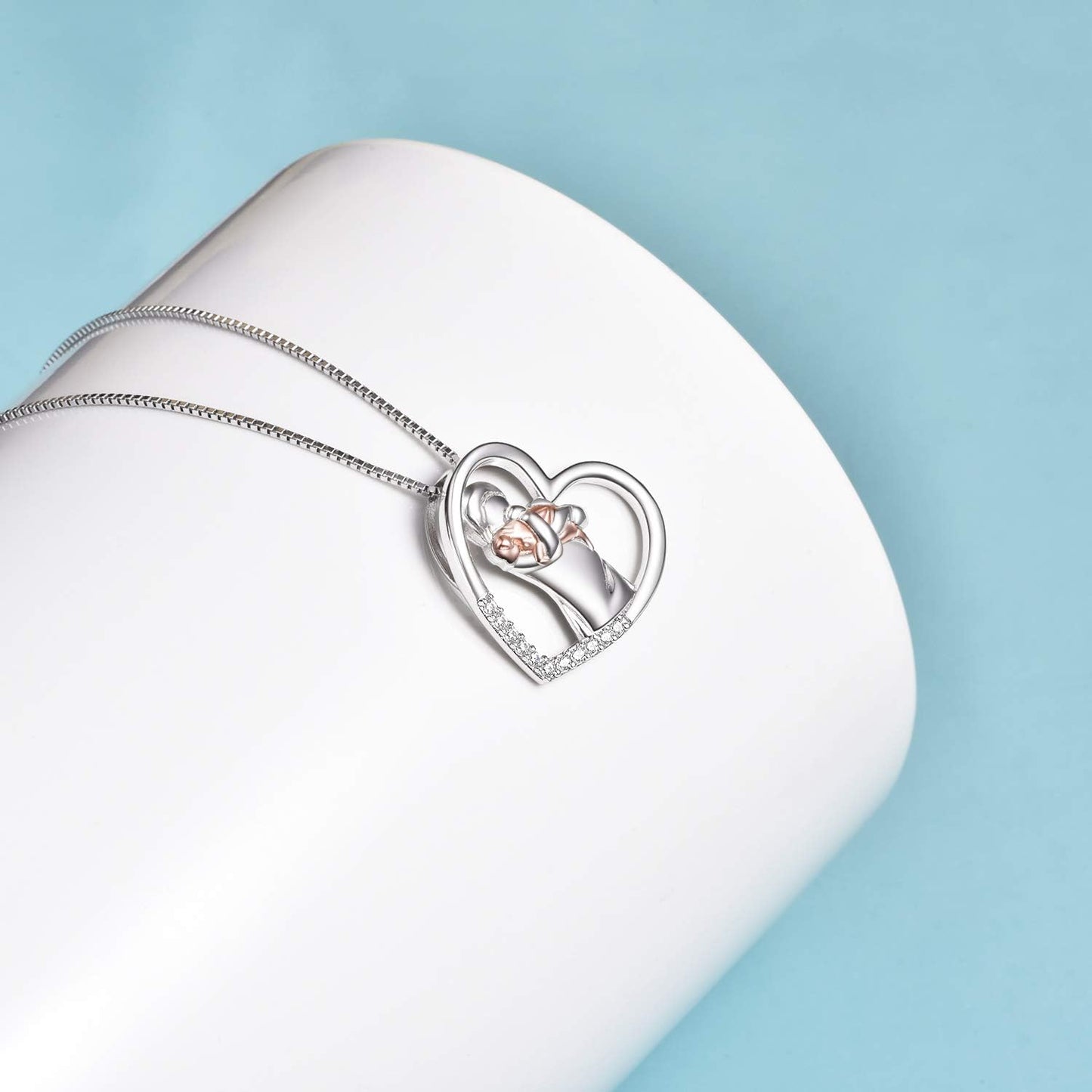 YFN Sterling Silver Keepsake Dog Pendant Necklace Dog Lover Memorial Gifts for Women