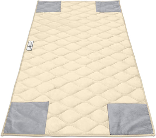 Paw Inspired PopCorner Guinea Pig Cage Liners | Washable Fleece Bedding or Pet Bed Mat for Small Animals | Super Absorbent Pee Pad with Reinforced Corners and Waterproof Bottom (C&C 2x4, Tan)