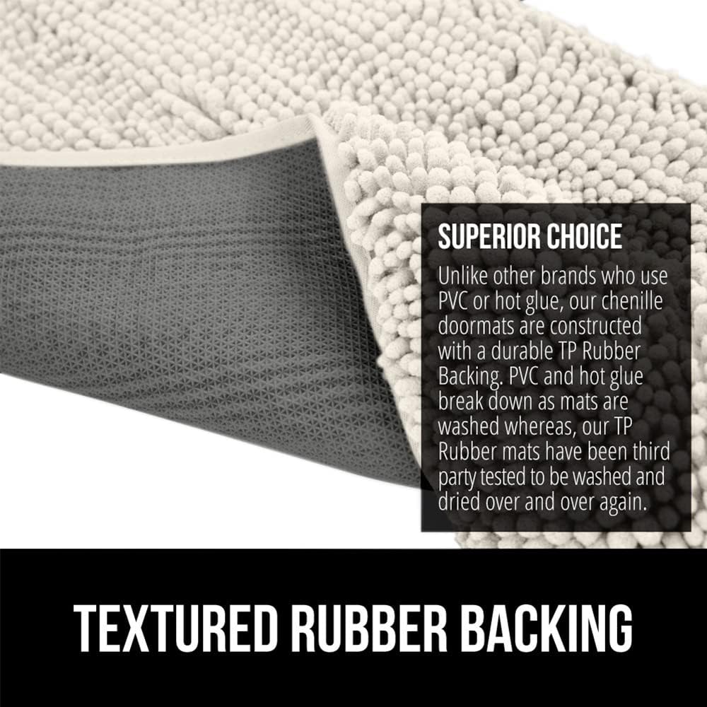 GORILLA GRIP Dog Doormat, Absorbent Doormats for Muddy Dogs Paws, 30x20 Machine Washable Soakstopper Rugs, Cleaner Floors, US Designed Pet Bed Door Mat, Indoor Entrance Pets Rug, Cream