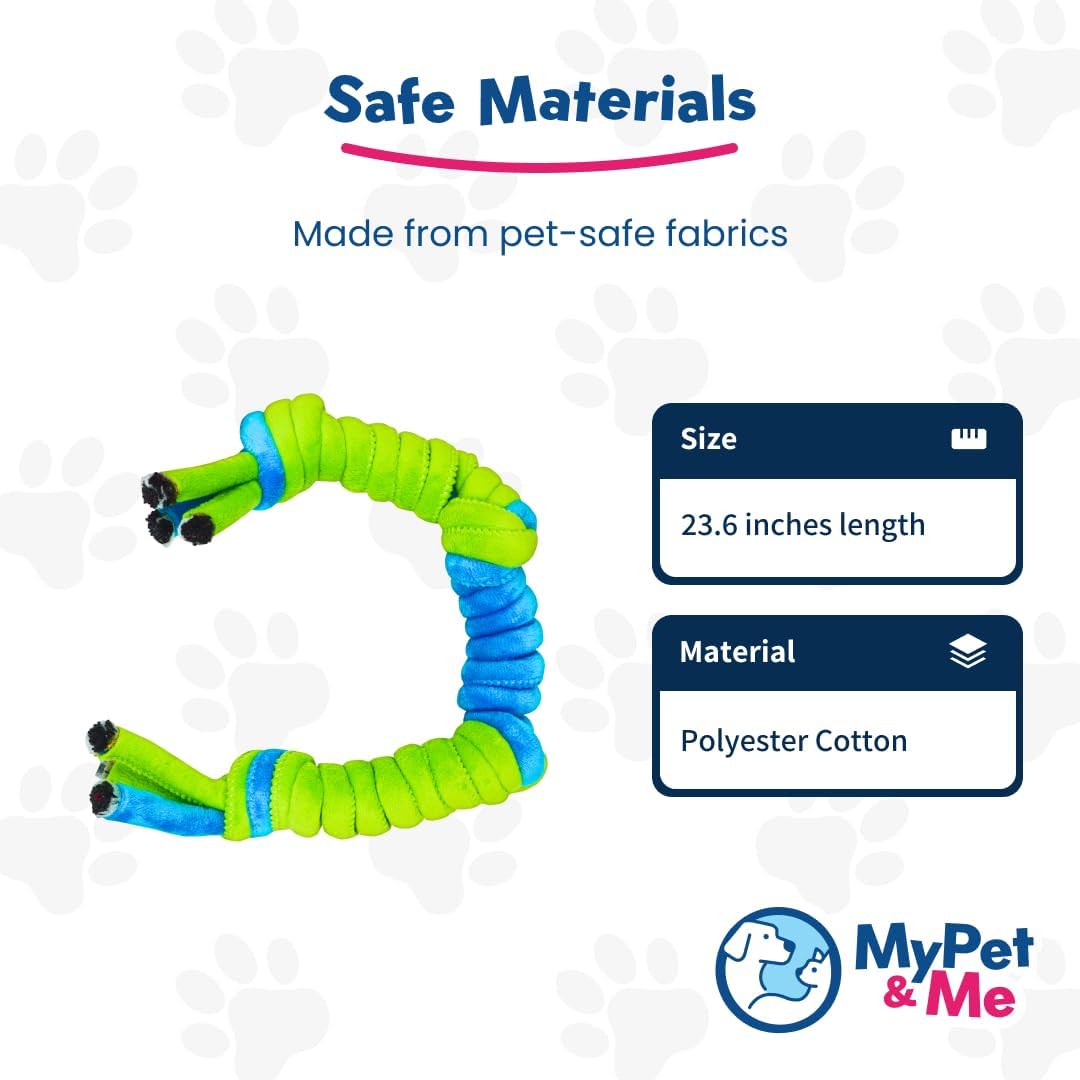 My Pet & Me - Durable 4-Knot Rope Dog Toy - Perfect for Puppies & Tough Chewers - Dog Chew Toy for Tug of War, and Interactive Play - Teething Toys for Puppies & Dogs