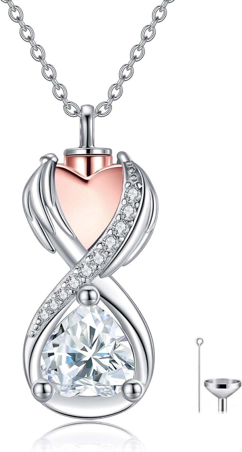 Urn Necklace for Ashes 925 Sterling Silver Cat/Fox/Dog/Opal/Guitar Pet Cremation Memorial Keepsake Jewelry for Ashes for Women