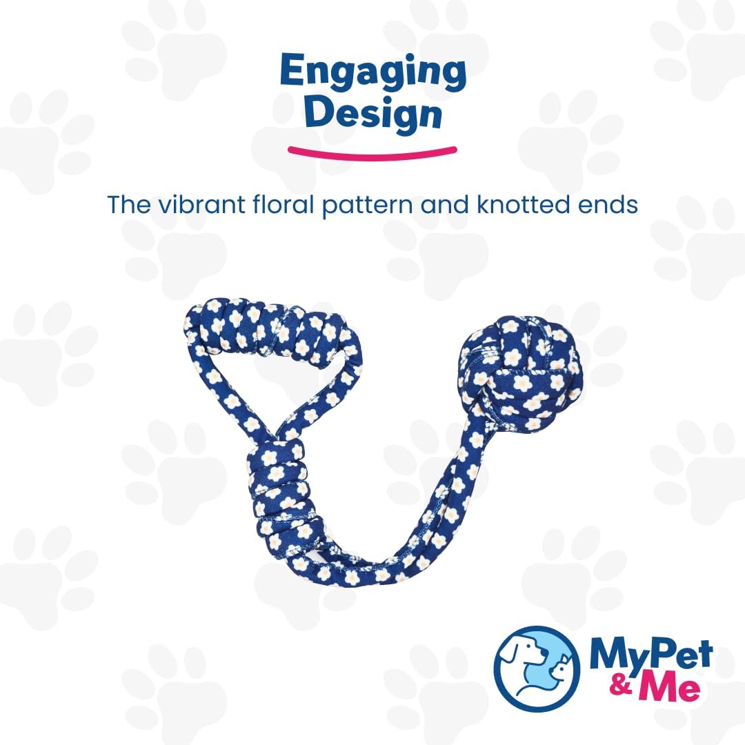 My Pet & Me - Tug of War Dog Toy for Dogs Durable Dog Rope Toy for Active Chewers - Pet Toy for Small, Medium and Large Dogs - Ideal Pet Gift for Indoor & Outdoor Play