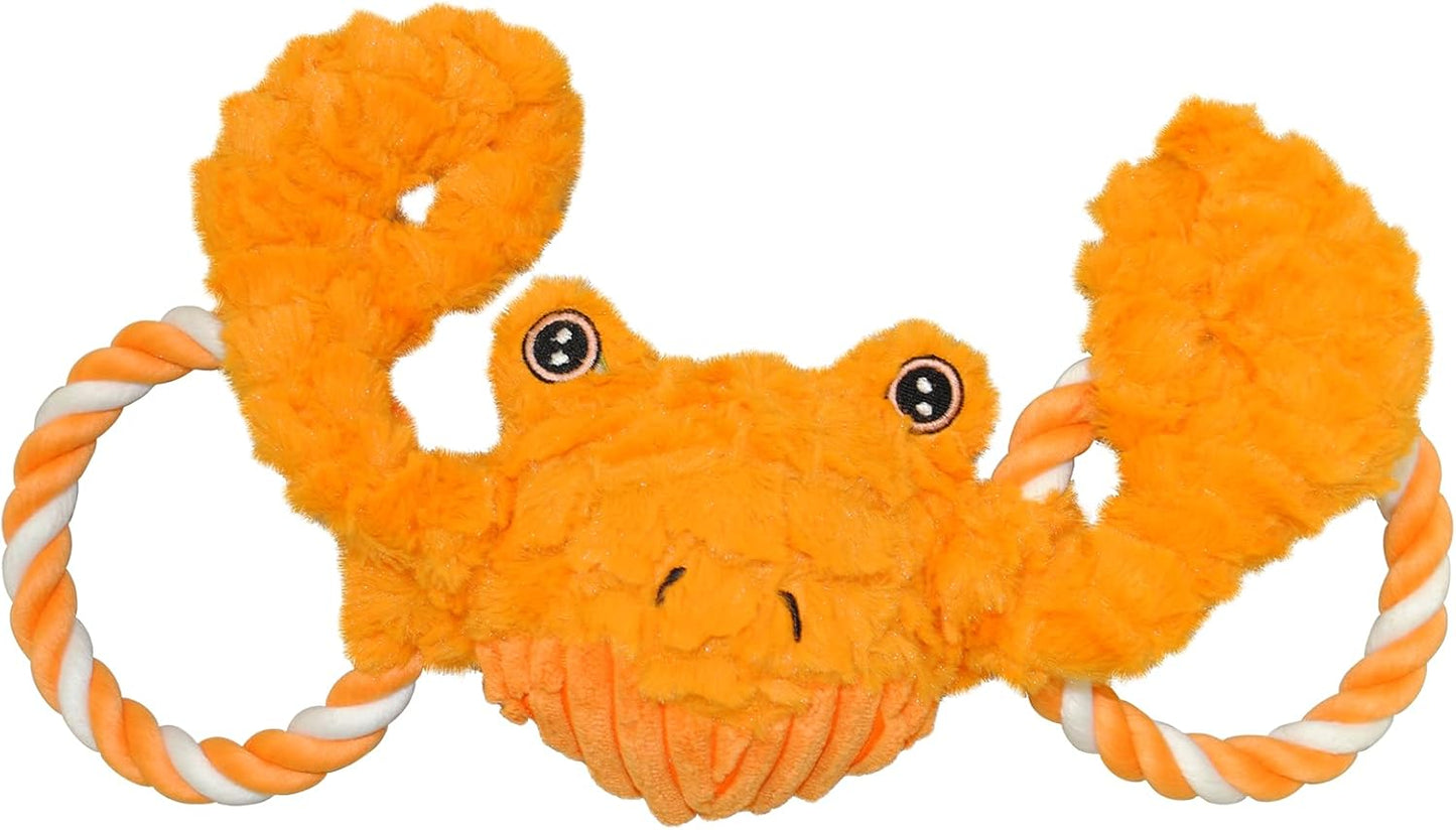 Jolly Pets Jolly Tug-a-Mal Crab Tug/Squeak Toy, Extra Large, Crab (JTA65)