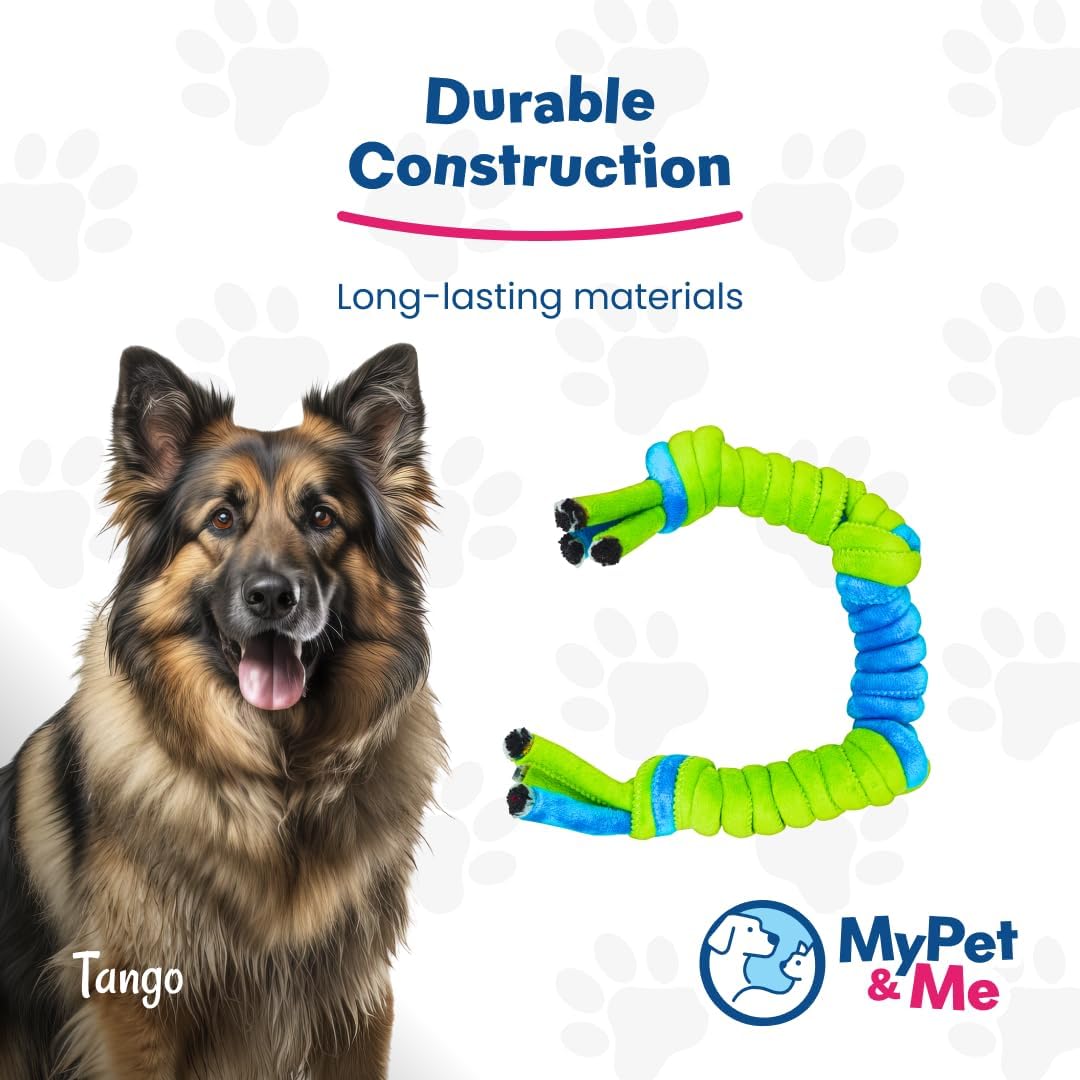 My Pet & Me - Durable 4-Knot Rope Dog Toy - Perfect for Puppies & Tough Chewers - Dog Chew Toy for Tug of War, and Interactive Play - Teething Toys for Puppies & Dogs