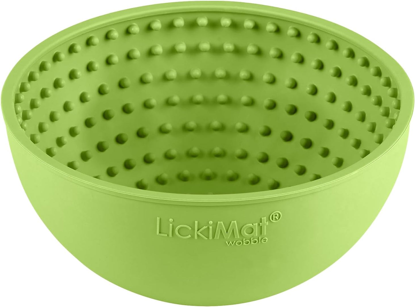 LickiMat Wobble, Dog Slow Feeder Bowl Lick Mat, Boredom Anxiety Reducer; Perfect for Food, Treats, Yogurt, or Peanut Butter. Fun Alternative to a Slow Feed Dog Bowl, Green