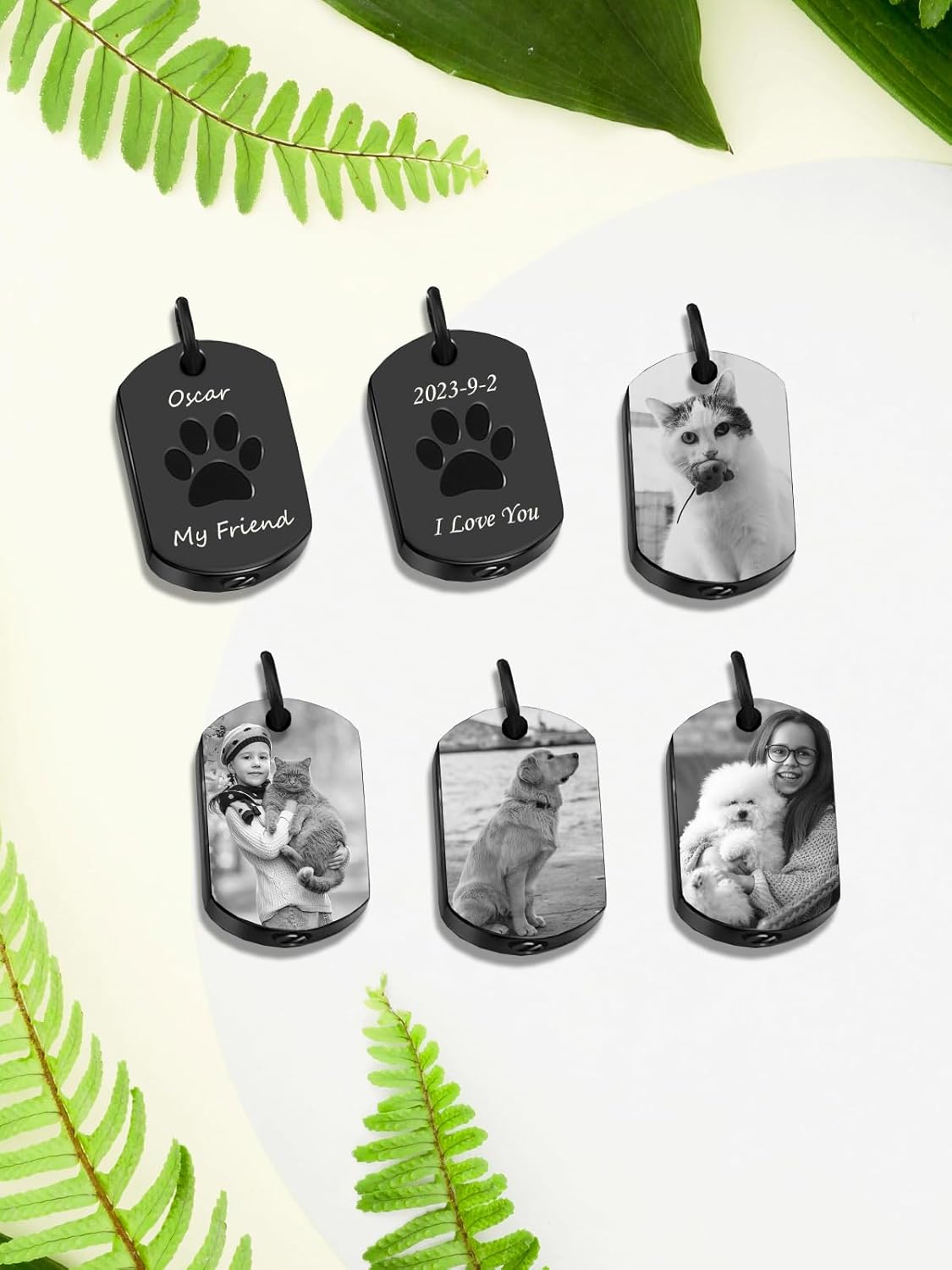 Personalized Master Custom Paw Print Urn Necklace for Ashes Dog Cat Pet Memorial Gift Dog Tag Pendant Keepsake Cremation Jewelry Engraved Name Text