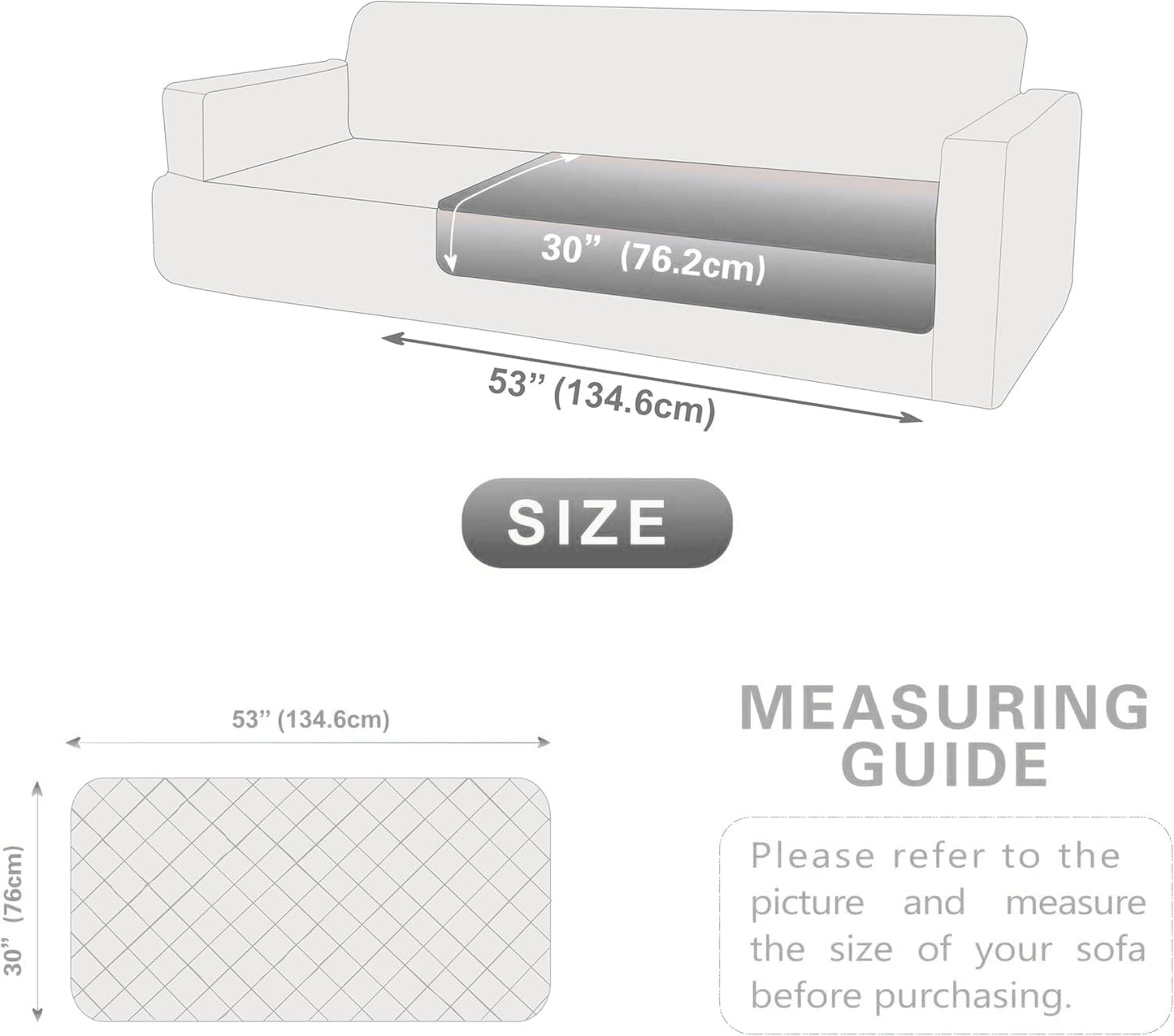 Dogs/Cats Bed Mats, Dog Pad Washable Removable Couch Cover with Anti-Slip Back, Plush Long Fur Mat, Perfect for Small, Medium and Large Dogs.(Dark Gray, 30"x53")