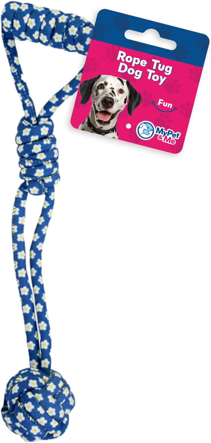 My Pet & Me - Tug of War Dog Toy for Dogs Durable Dog Rope Toy for Active Chewers - Pet Toy for Small, Medium and Large Dogs - Ideal Pet Gift for Indoor & Outdoor Play