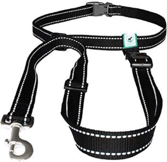 Caldwell's Pet Supply Co. Hands-Free Dog Leash, Adjustable Waist Leash for Dog Walking, Non-Bungee, Hands Free Harness, Durable and Versatile Waist Belt Leashes, Cross Body for Dogs (26" - 47")