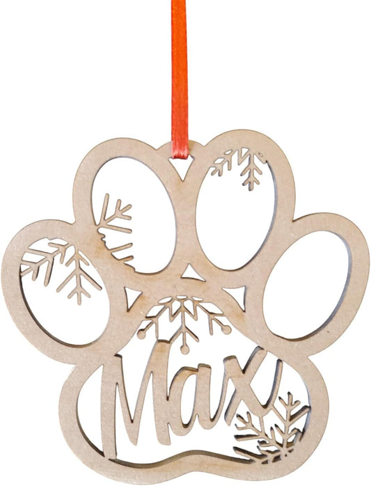 Personalized Dog Paw Ornament, Custom Pet Christmas Ornament, Animal 2024 Ornament