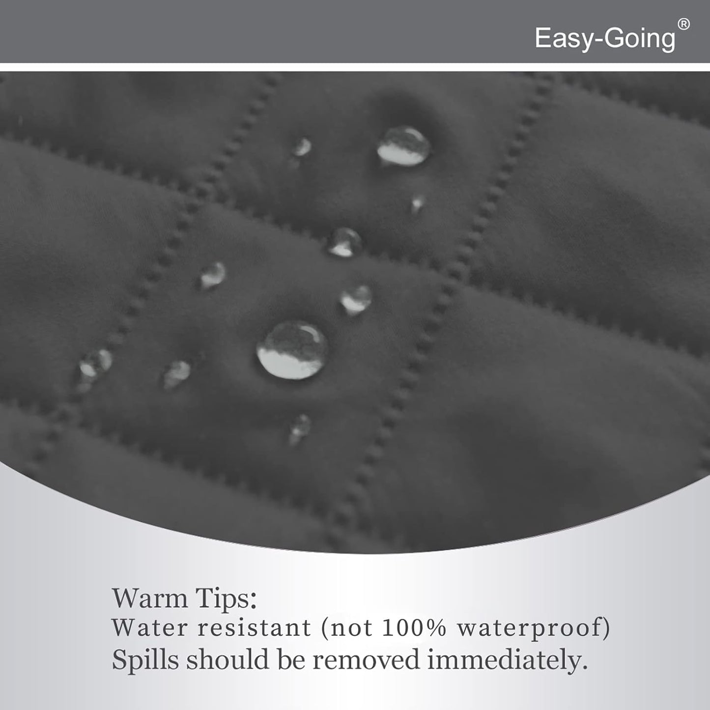 Easy-Going Recliner Chair Slipcover Reversible Sofa Cover Water Resistant Couch Cover Furniture Protector with Elastic Straps for Pets Dog (Recliner 22 inch, Dark Gray/Beige)