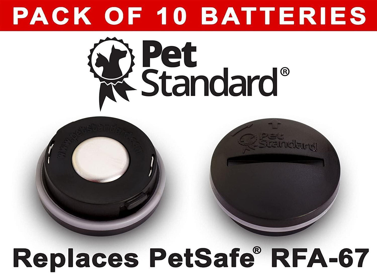 PET Standard Replacement RFA-67 6V Lithium Batteries Compatible with PetSafe Battery-Operated Pet Products and Specific Dog Receiver Collars - RFA-67D-11 (Pack of 10)