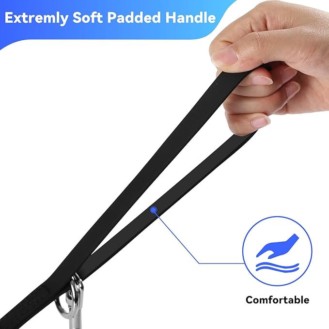 Waterproof Long Leash for Dogs Training 16FT/30FT/50FT, Long Dog Leash Heavy Duty Lead for Large Medium Small Dogs Outside Walking, Playing, Camping, or Yard(Black 15FT)