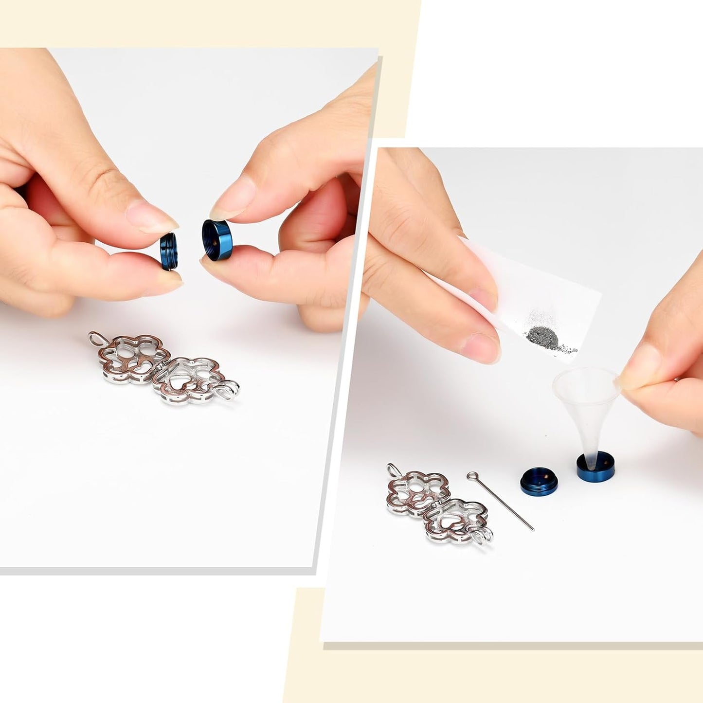 Oinsi Pet Cremation Jewelry For Ashes For Dog/Cat Paw Stainless Steel Memorial Locket Urn Necklace Inside Mini Case Keepsake Cremation Jewelry Women Men