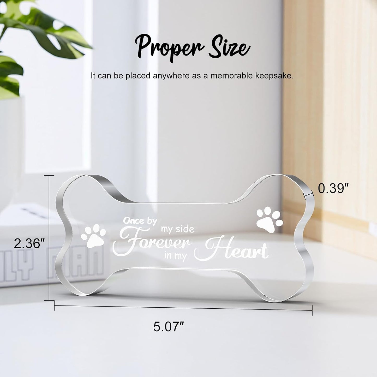 Crystal Glass Dog Memorial Gifts for Loss of Dog, Pet Memorial Gift for Dogs, Loss of Dog Sympathy Gift for Dog Owner, Pet Bereavement Gifts Ideas, Personalized Dog Memory Keepsake for Dog Death