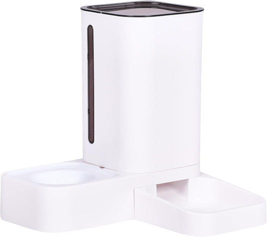 Automatic Feeder for Dogs and Cats - Gravity Feeder Bowl - Pet Water Dispenser -12.5 x 12.5 x 12.2 inches - Self-Feeding Food Dispenser for Small to Large Pets - Dry Food Station