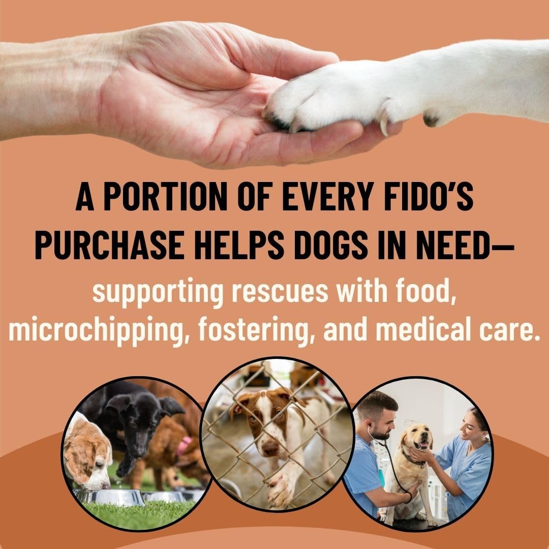 Fido's Longevity Bone Broth for Dogs - Turkey Tail + Maitake Mushroom - Grass-Fed Beef Bone Broth Powder - Dog Immune Support - Mushroom Supplement for Dogs - Dog Food Topper for Dry Food - 60 Scoops