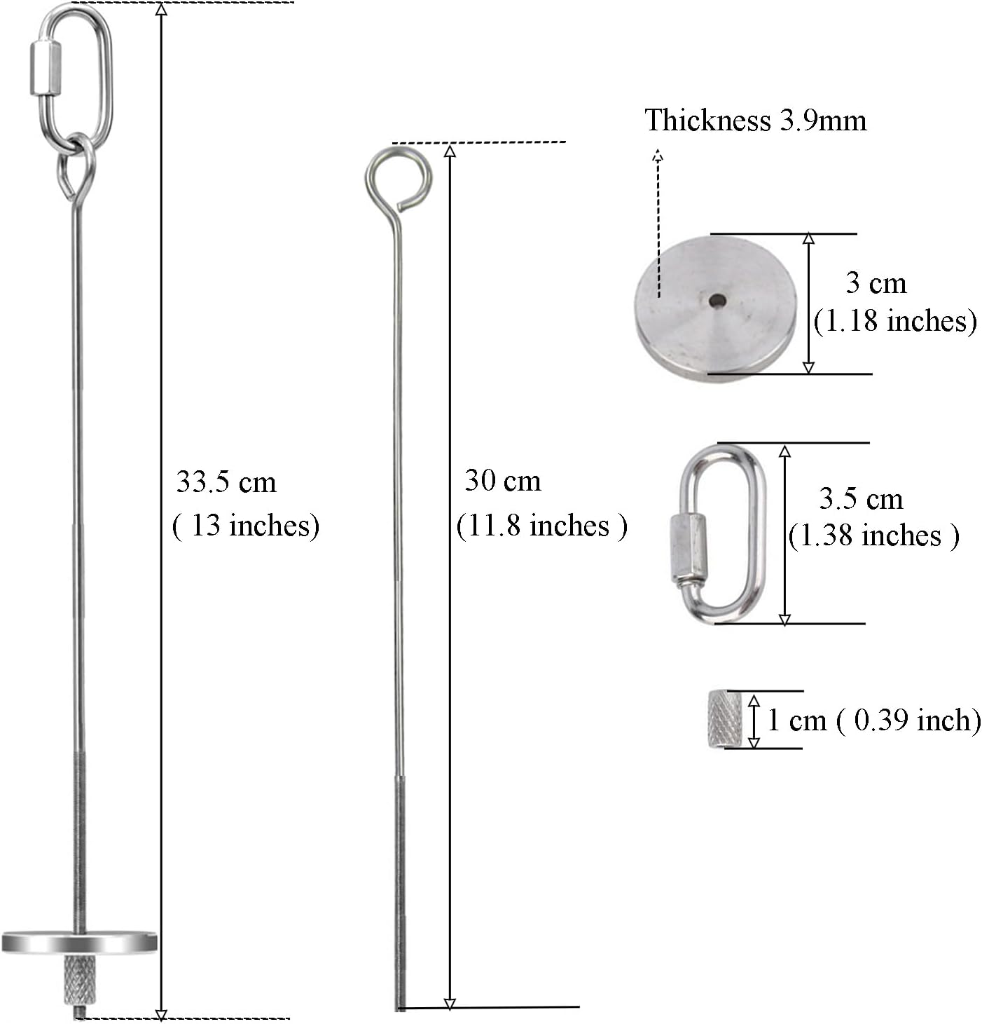 2pcs Hanging Bird Treat Skewer Parrot Fruit Feeder, 13 Inch Stainless Steel Bird Food Holder Parrot Fruit Food Skewer with Washer Nut Parakeet Treat Holder Feeder for Parrot Budgie Conure, LXLVOUEG