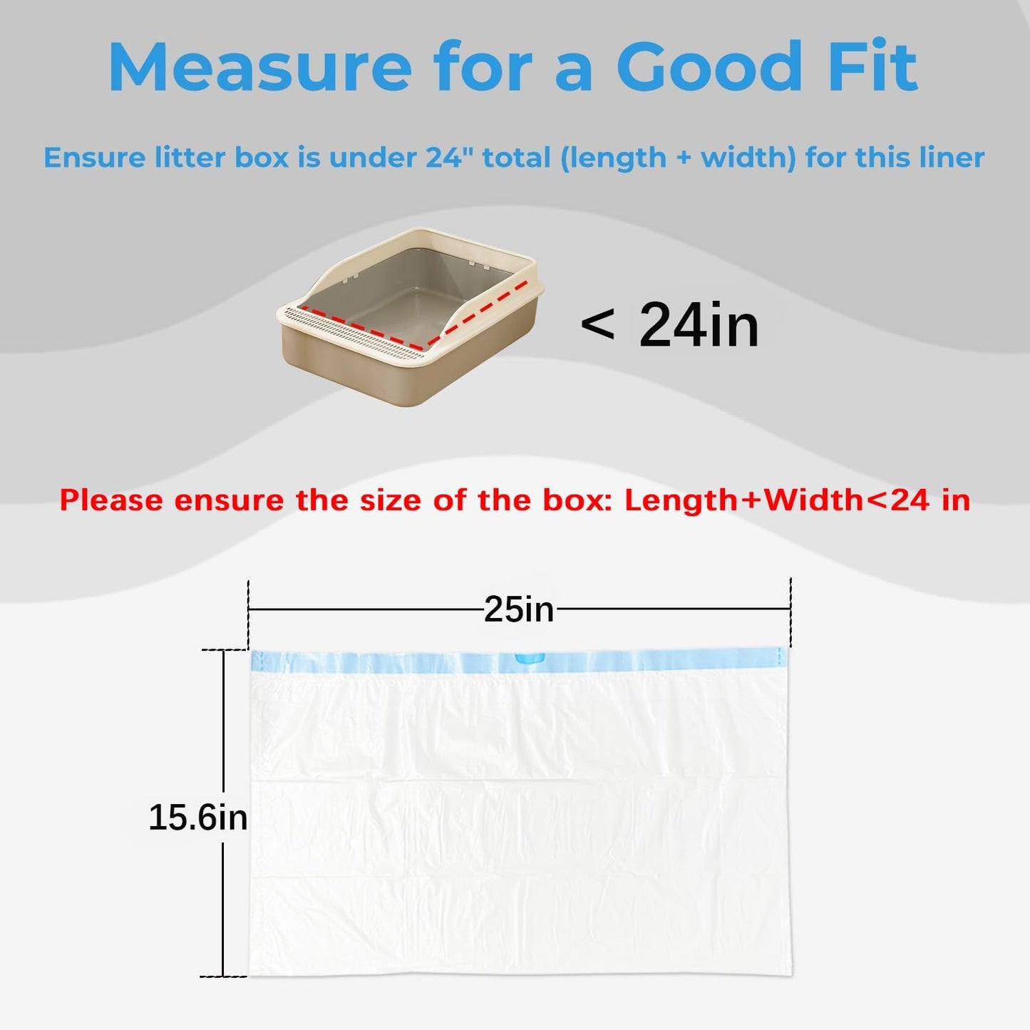 80 Pack Cat Litter Bags with Drawstring, Compatible with Litter-Robot 3/4 Heavy Duty Cat Litter Box Liners Waste Bags Replacement