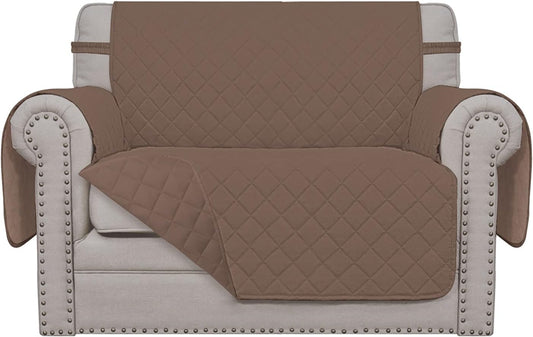 Easy-Going Oversized Chair Sofa Slipcover Reversible Sofa Cover Water Resistant Couch Cover Furniture Protector Cover with Elastic Straps for Pets Dog (Oversized Chair, Brown/Brown)