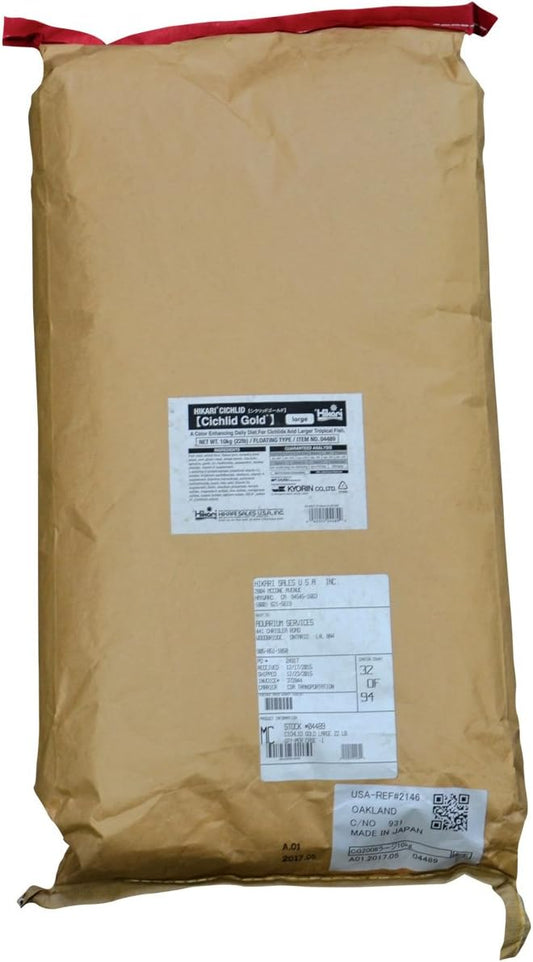 Hikari 69653 Cichlid Gold, Large Pellets, 22 lb
