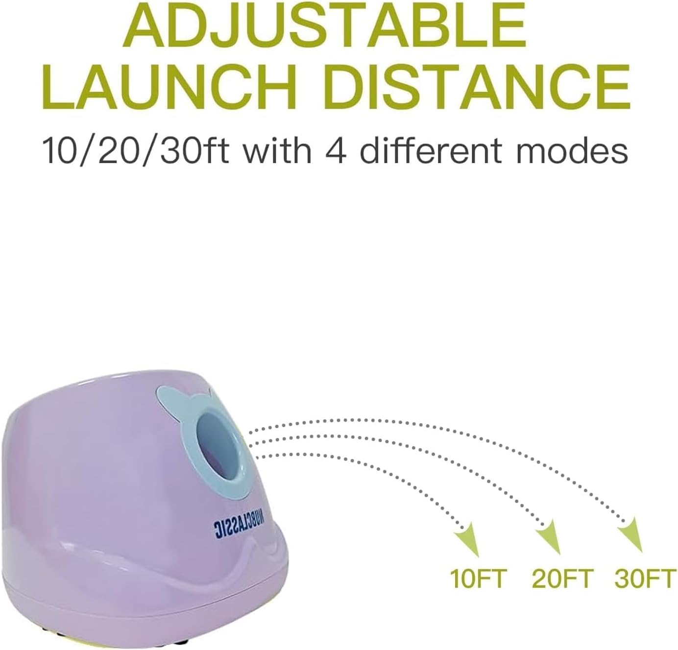 Automatic Dog Ball Launcher for Small to Medium Dogs, Interactive Pet Toy with Balls (Purple)