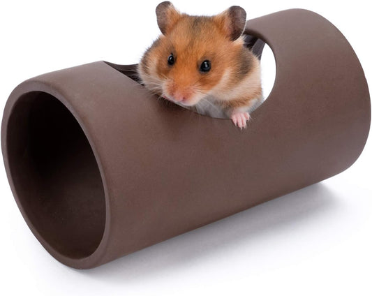 Niteangel Ceramic Hamster Tunnel & Tubes Hideout: for Dwarf Robo Syrian Hamsters Mice Rats or Other Small Animals (Tunnel - Large)