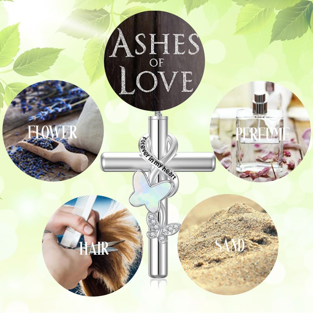 Cross Urn Necklace for Ashes 925 Sterling Silver Cremation Jewelry with Funnel Filler Kit Ashes Necklace for Human Women Girl Pets
