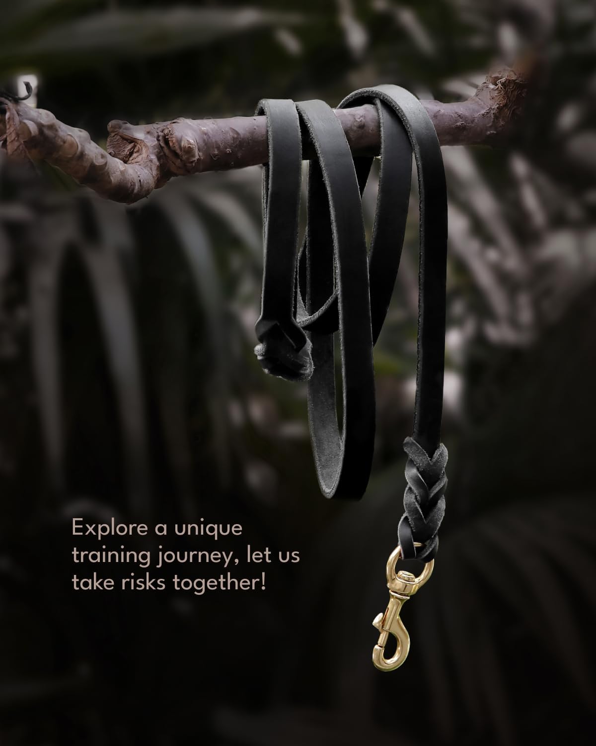 FAIRWIN Leather Dog Leash 6 Foot - Braided Military Grade Heavy Duty Dog Leash for Large Medium Small Dogs Training and Walking(Black, L:3/4" x 6ft)