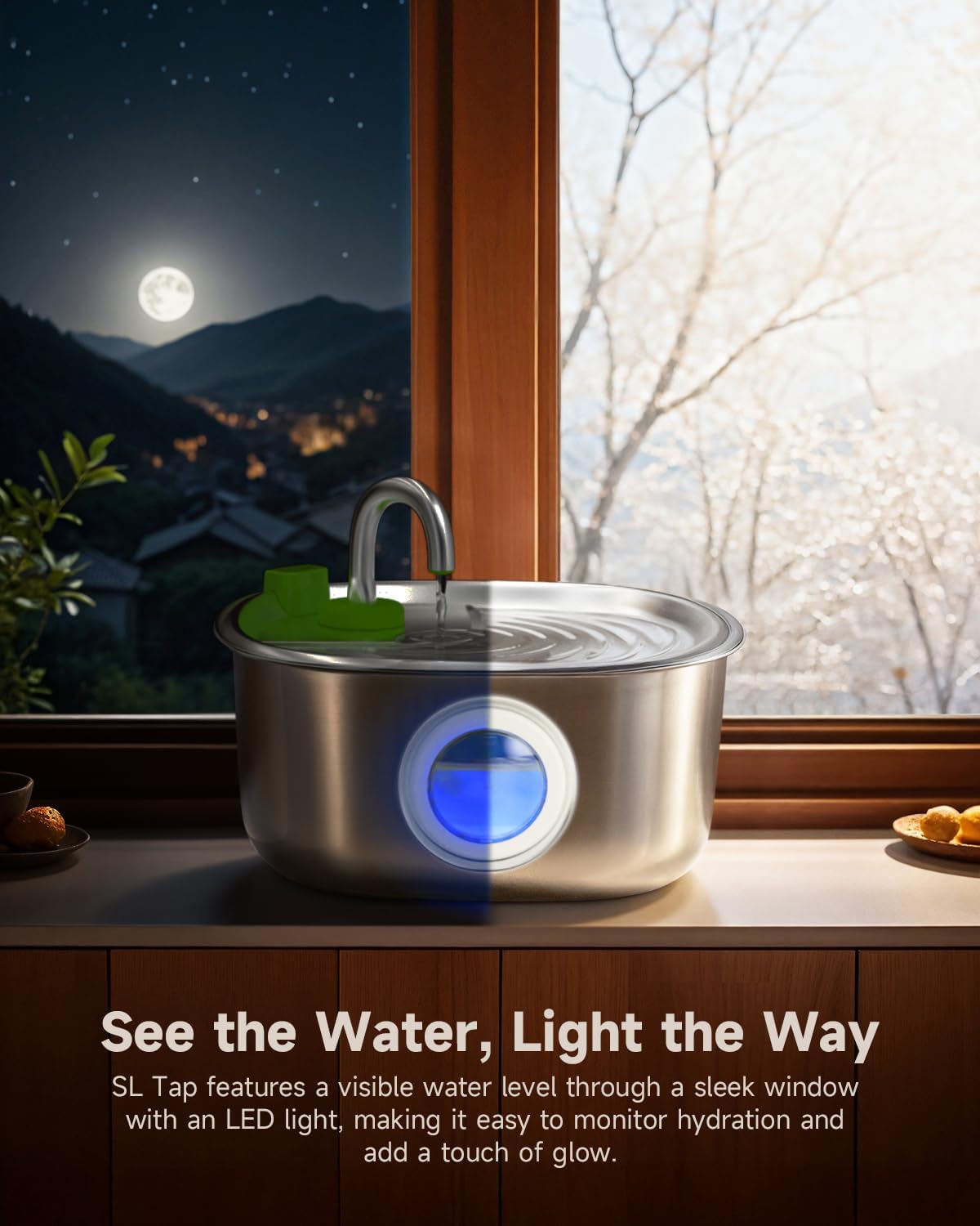 Dog Water Fountain Stainless Steel, 236 Oz/7L Automatic Dog Water Bowl Dispenser, Quiet Cat and Pet Water Dispenser Fountain with 2 Filters for Large Dogs, Cats, Multi-Pets - FS20