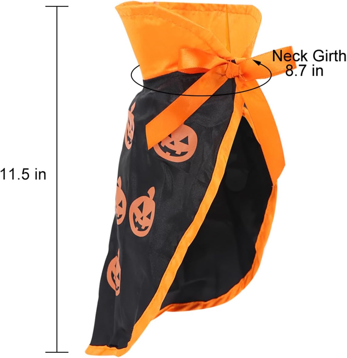 Pet Halloween Pumpkin Cloak Cosplay Cloak for Cat and Small Dogs, Pet Halloween Costume Clothes Suit