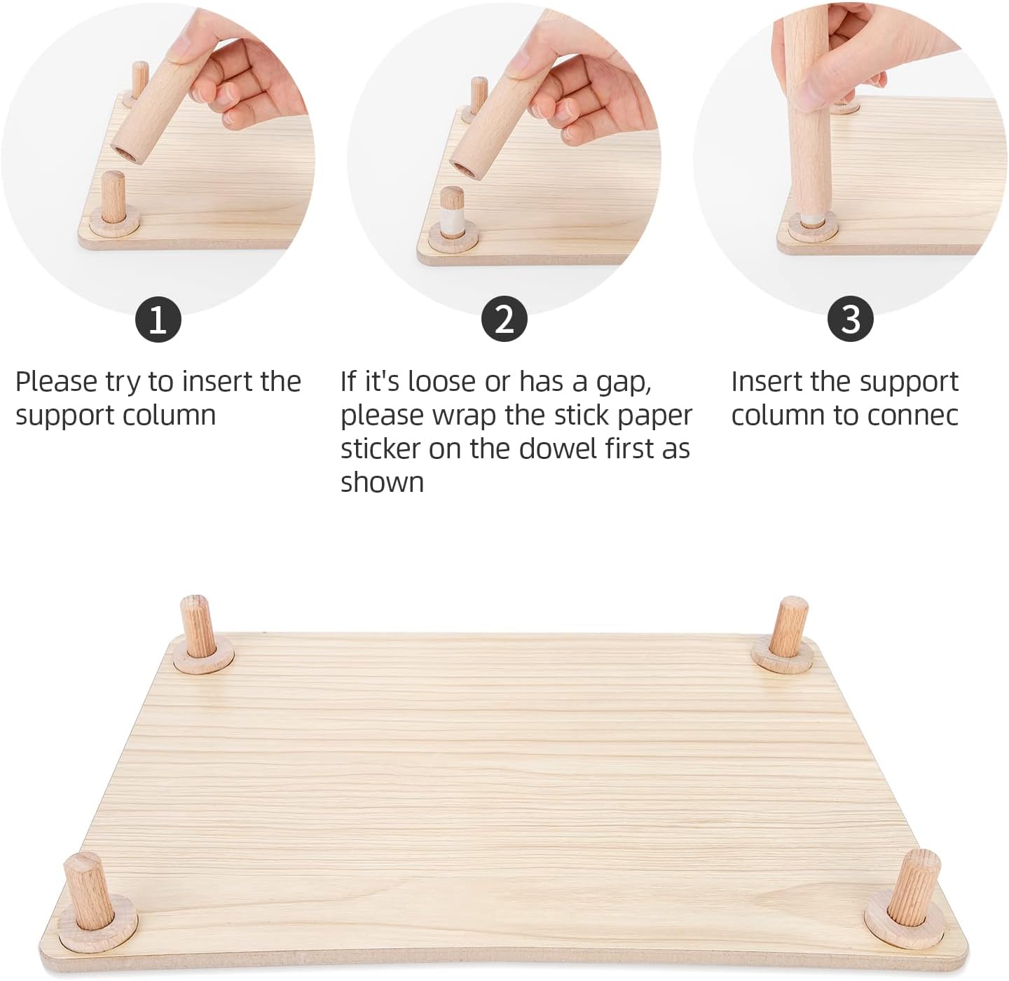 Niteangel Hamster Play Wooden Platform for Dwarf Syrian Hamsters Gerbils Mice Degus or Other Small Pets (11.8 L x 8.2 W - 5.9'' Height, Burlywood)