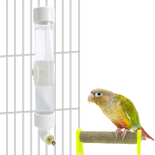 Bird Water Dispenser Parrot Waterer Automatic Bird Water Feeder for Medium Birds Parakeet Cockatiel Conure Caique (Medium)
