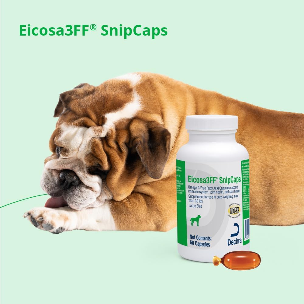 Eicosa3FF SnipCaps Omega 3 Free Fatty Acid Capsules for Dogs - Large, 60 ct