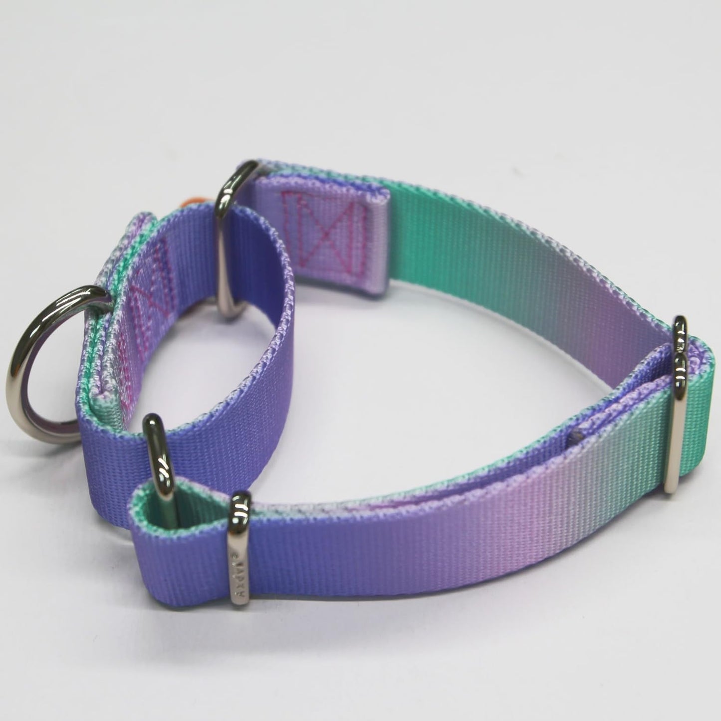 Martingale Dog Collar Colorful Gradient Fashionable - Anti-Escape Soft Durable Pets Collar for Walking Training Outdoor Daily Use -Medium, Purple Green