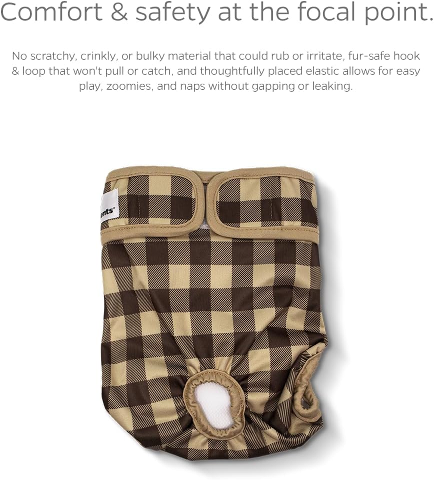 Pet Parents® Washable Dog Diapers (3pack) + Extendrs® of Durable Doggie Diapers, Premium Dog Diapers Female & Male (X-Small, Oxford)