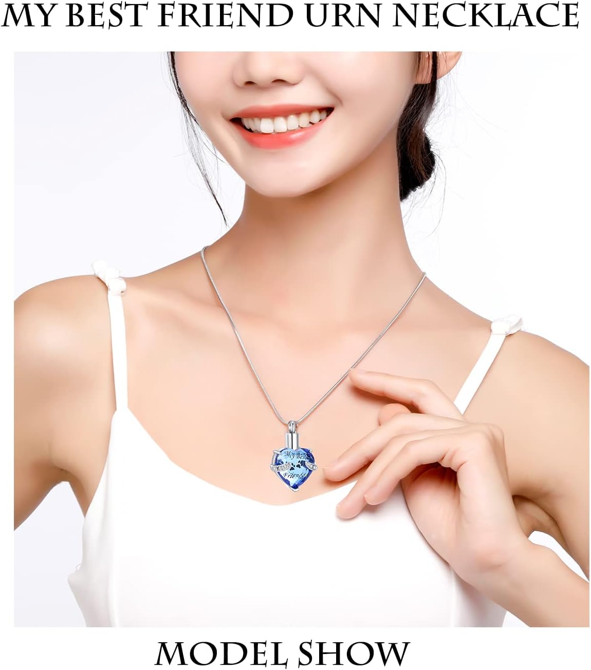 Cremation Jewelry for Ashes for Dog Cat Waterproof Pet Memorial Urn Pendant Necklace for Ashes