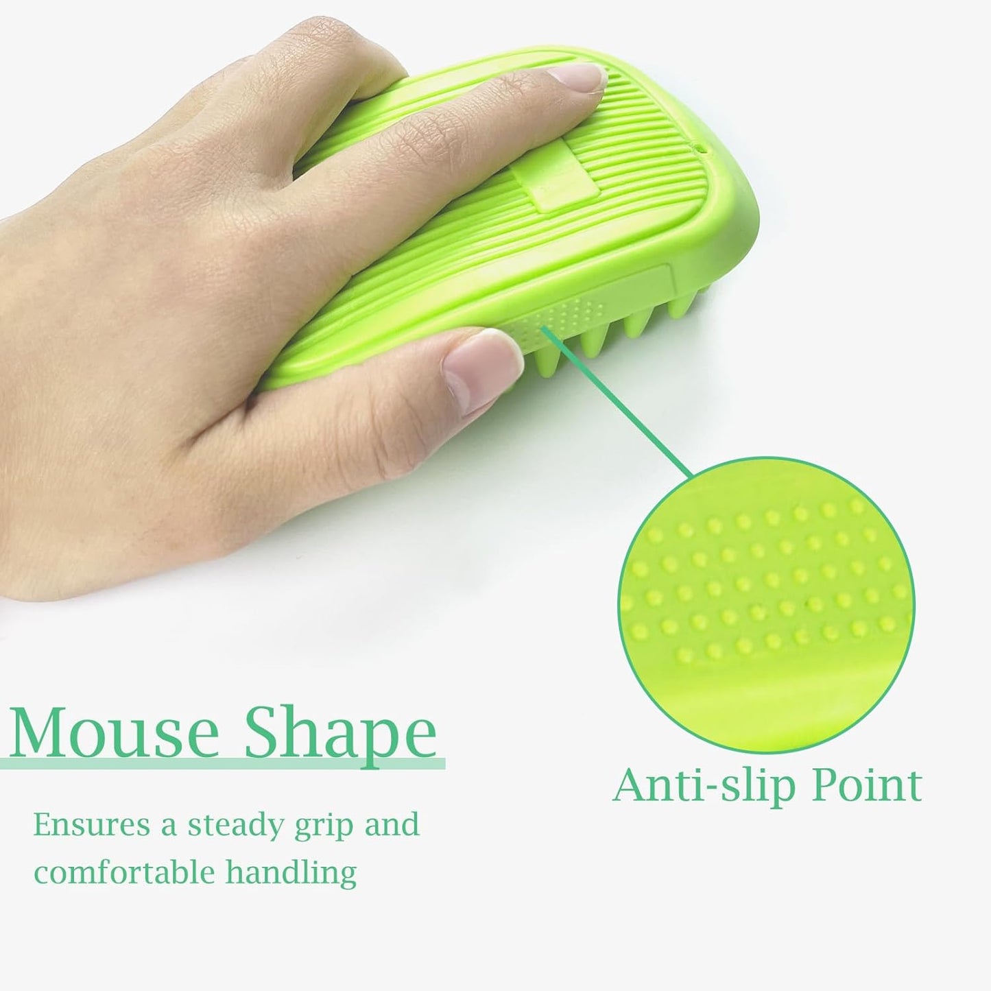 Dog Bath Brush, Pet Silicone Shampoo Brush, Rubber Shower Wash Curry Brush for Short Long Haired Dogs Cats Shedding Grooming and Massage, Pet Rubber Brush Removes Loose & Shed Fur