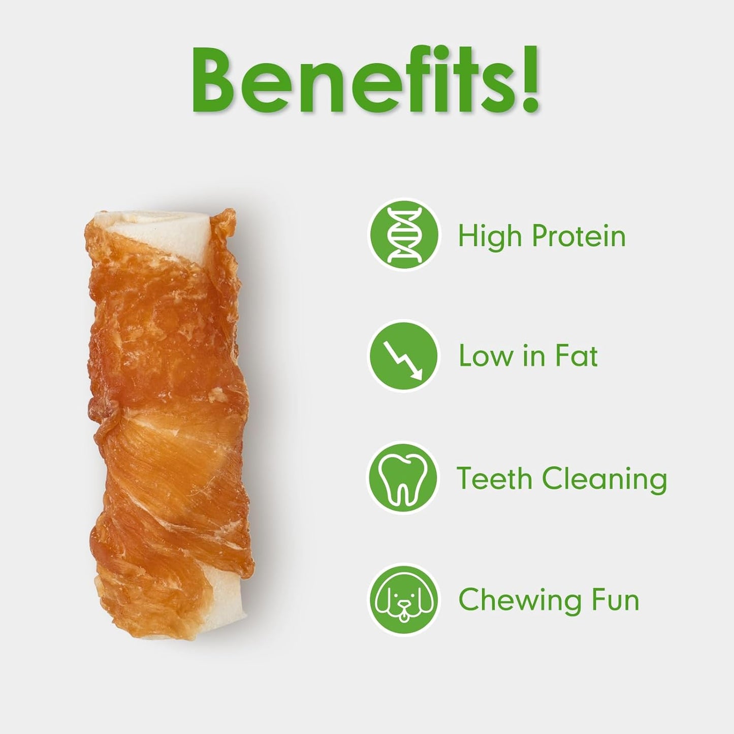 MON2SUN Dog Treats, 2.5 Inch Chicken Wrapped Rawhide Rolls, Teeth Cleaning Chews with High Protein for Small Dogs, 10.6 oz (16 Count - Pack of 1)